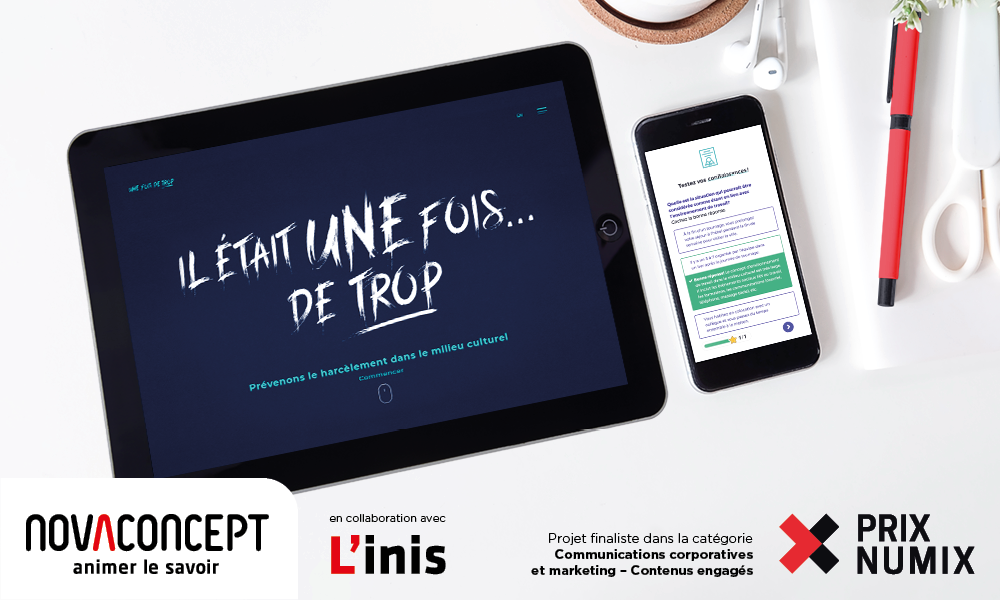 Prix Numix 2020 pour Une fois de Trop en collaboration avec L'inis